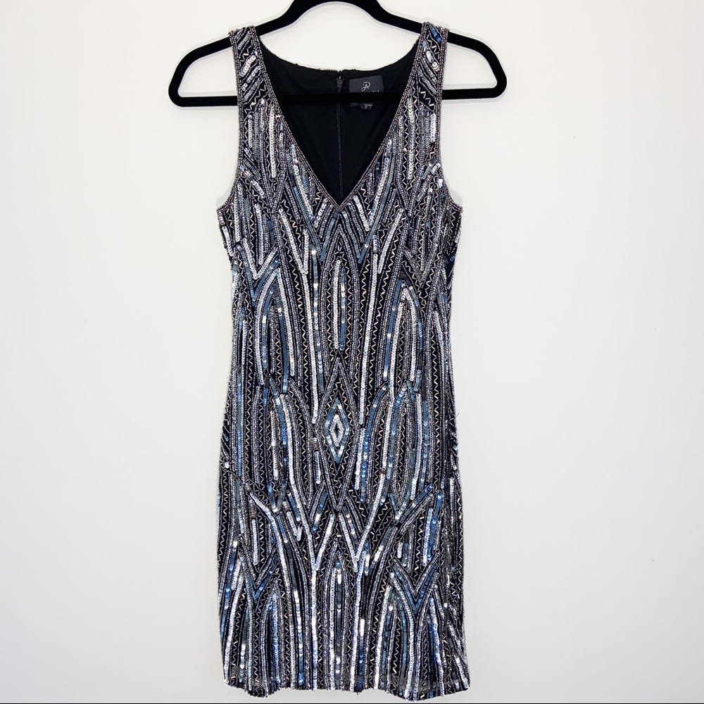 Adrianna Papell sequin and beaded dress